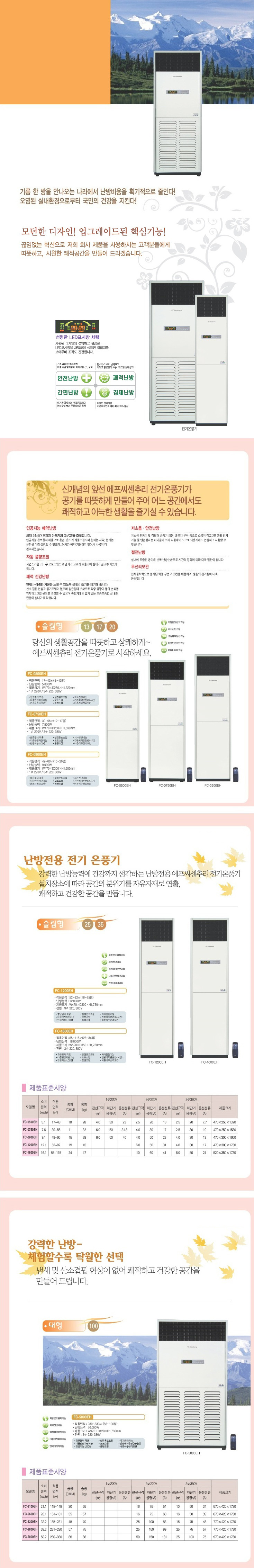 센추리 전기온풍기 10평형