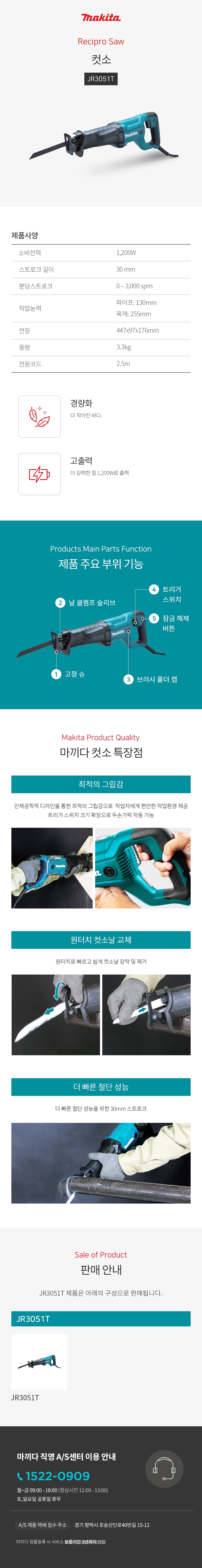 마끼다 컷소 컷소 (1 200W)